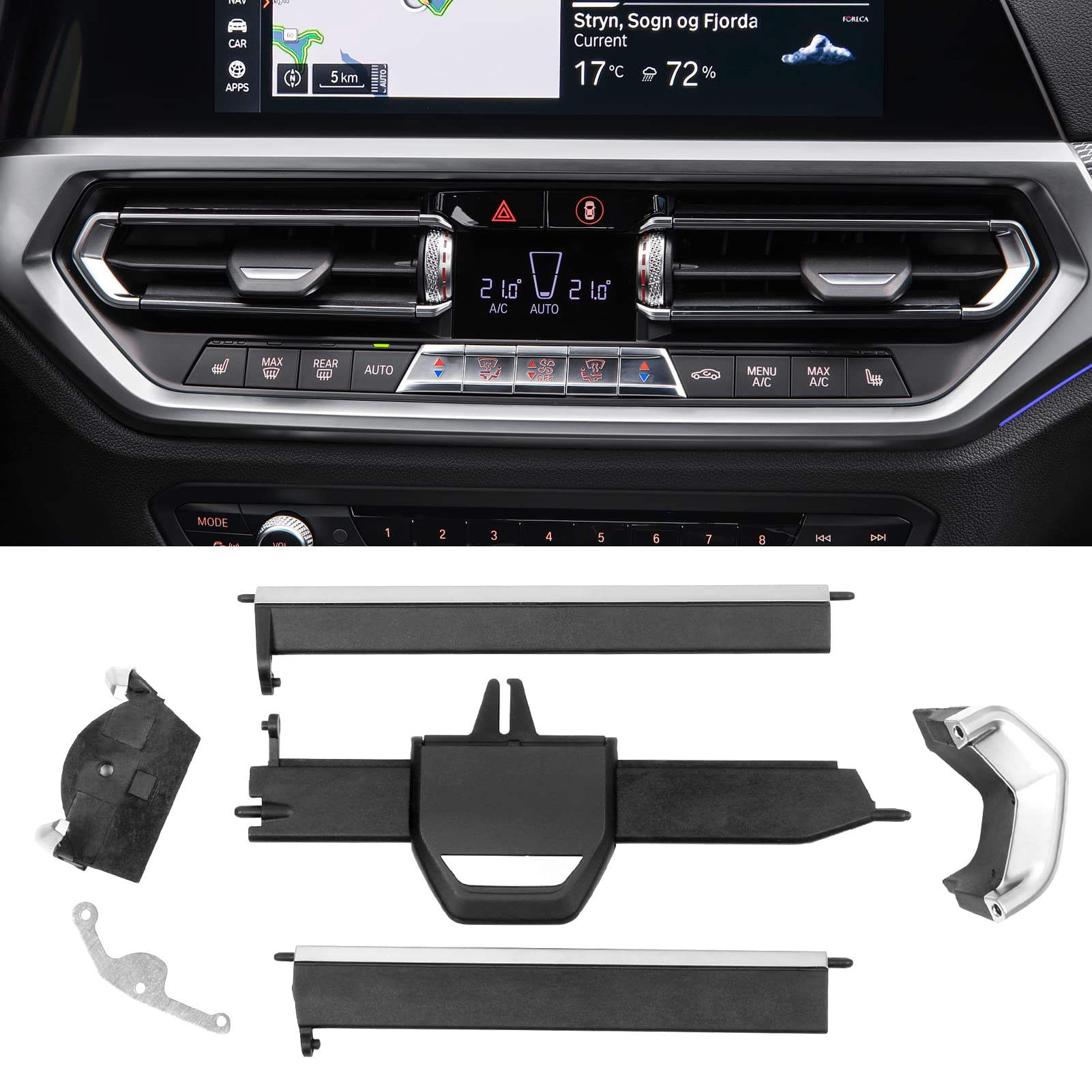 Jaronx Compatible with BMW Air Vent Clips Tab for 3' G20 G21/4' G22/X3 G01/X4 G02/Z4 G29, Upgraded AC Vent Trim Clips Air Conditioning Outlet Tab Set for BMW 3/4 Series,X3 X4 Z4(Right Side)