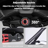 KINGLEAD Kerékpáros Bukósisak Levehető Mágneses Napellenzővel, USB Hátsó Világítással, Állítható Méret 57-62cm, Unisex MTB Sisak - Black 7