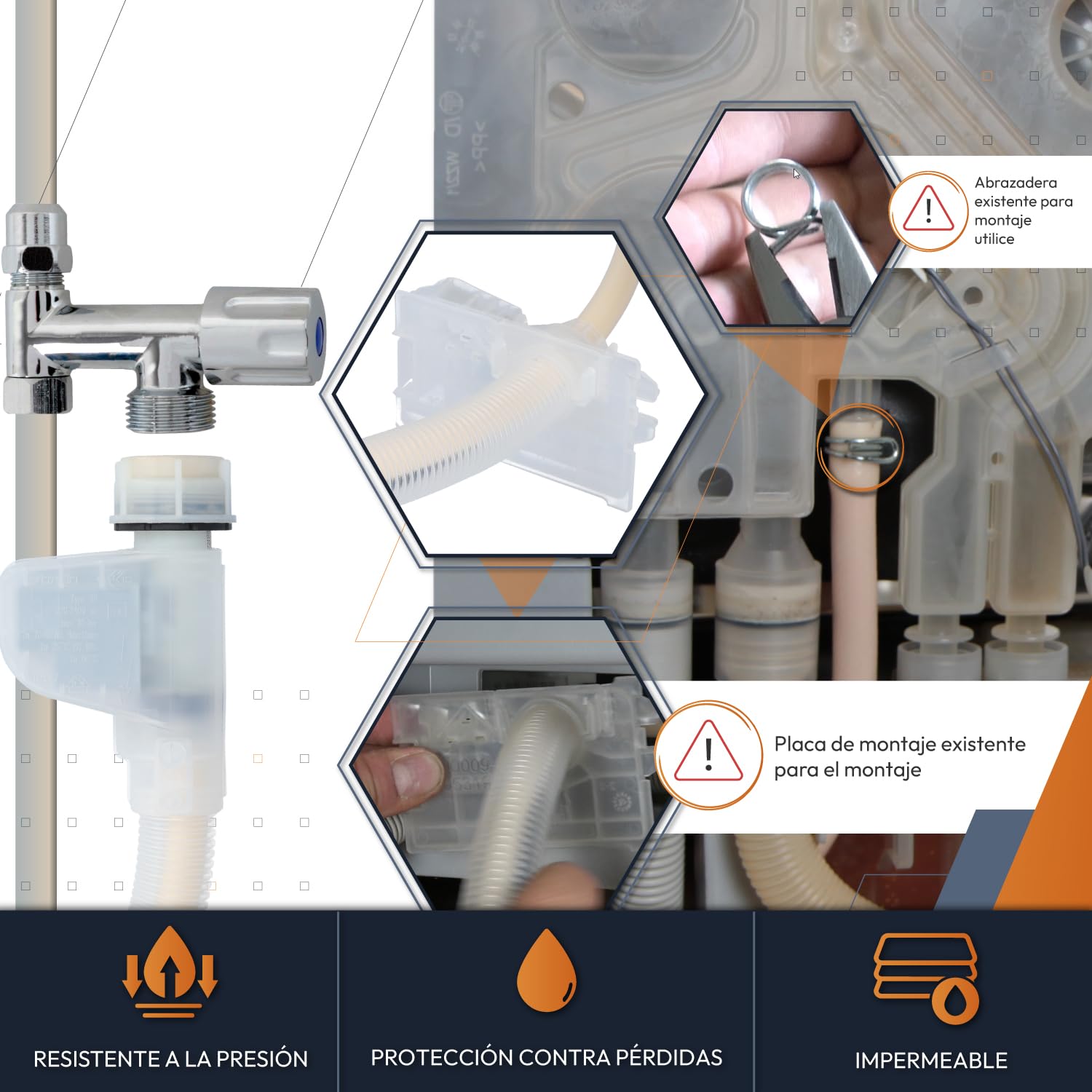 Kenekos - Manguera Aquastop de 1,68 m compatible con lavavajillas Bosch Siemens iQ300 iQ500 iQ700 SuperSilence, tipo BITRON tipo 88 3/4 pulgadas, alternativa para 00668113/668113