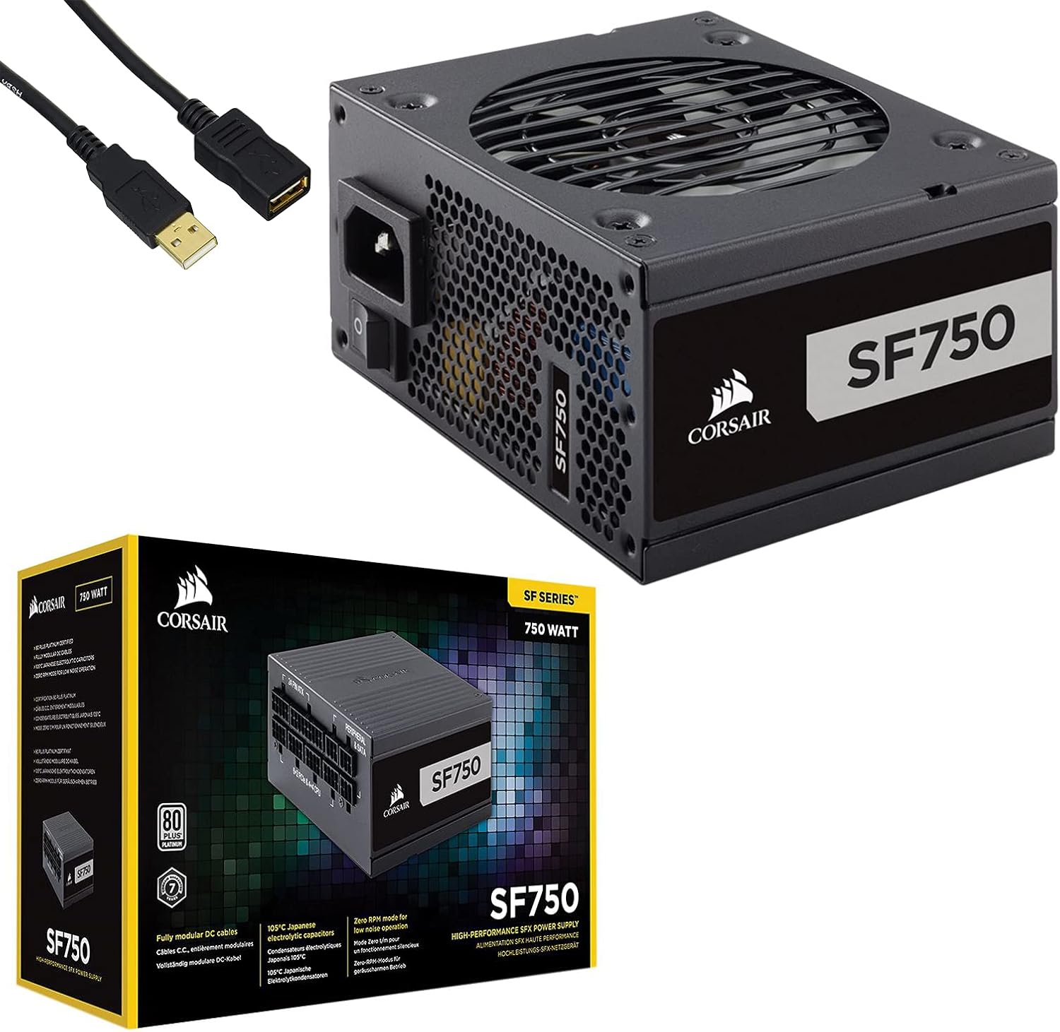 CORSAIR SF750 750W 電源ユニット　sfx 電源 Amazon | CORSAIR SF750 (2024) 完全モジュラー 低ノイズ 80