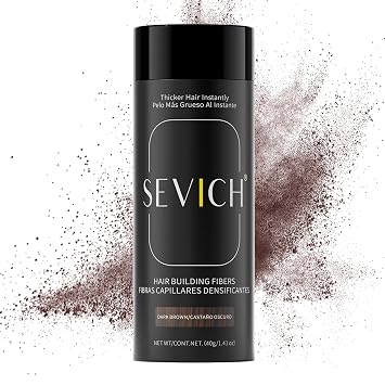 SEVICH Hair Fibers for Thinning Hair,Instant Thicker Hair,Natural-Looking Hair Thickening Solution for Men & Women,Dark Brown,40g