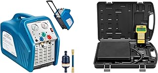 VIVOHOME 3/4HP Single Cylinder HVAC Refrigerant Recovery Machine Trolley Design with Wheels, and 220LB High Precision Electronic Digital Refrigerant Charging Weight Freon Scale