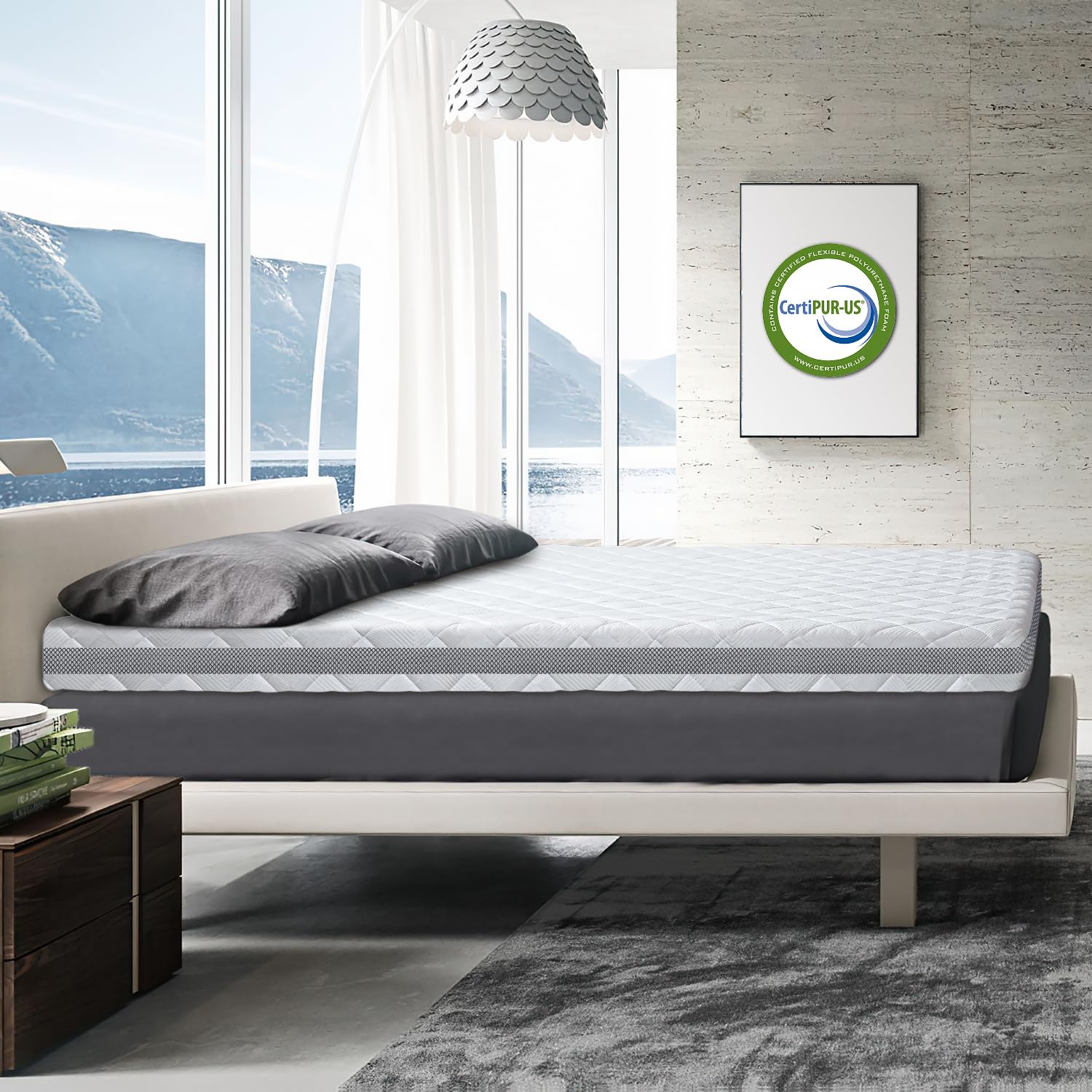 BedStory Gel Topper 180x200cm H3/H4 aus 10cm Höhe Kaltschaumkern, atmungsaktive 3D-Netz Bezug, Bequeme Matratzentopper für Boxspringbett und unbequemem Betten Schlafsofa