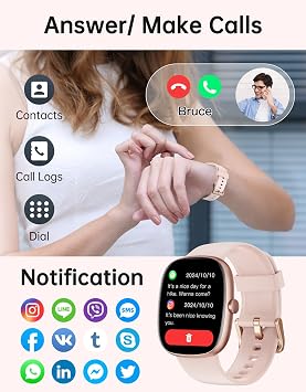 Smart Watch for Women Men (Make/Answer Call) AI Assistant,1.85 HD Screen