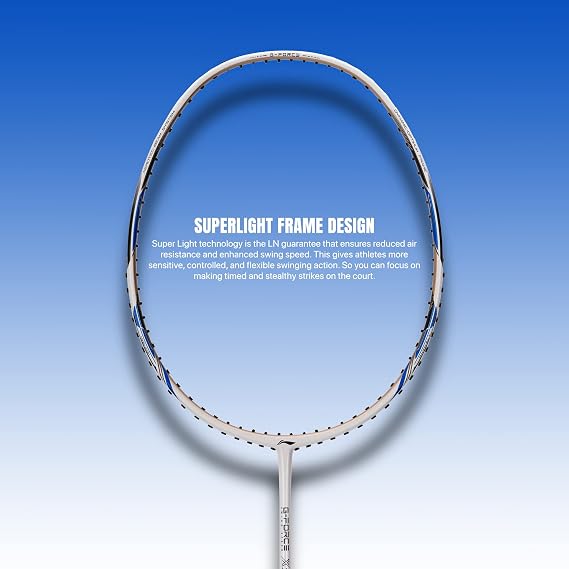 Li-Ning G-Force X5-79g G6 Badminton Racket White/Blue