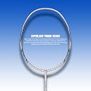 Li-Ning G-Force X5 Carbon Fibre Badminton Racket with Free Full Cover(79 Grams, 28 Lbs) (White/Blue/Light Stone) gallery image