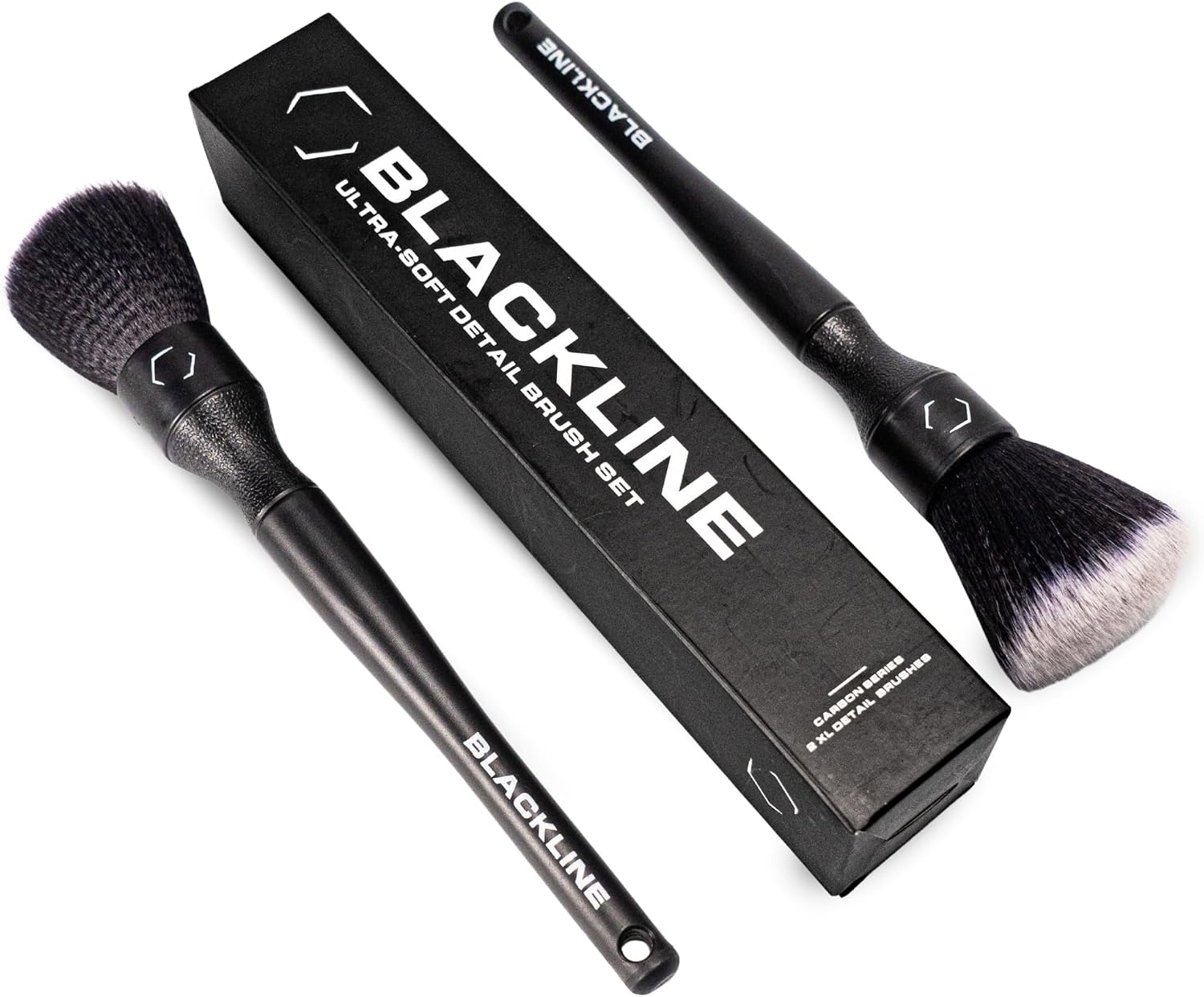 Blackline Car Detailing Brush Set, 2 Pack - Ultra Soft Bristles, Interior