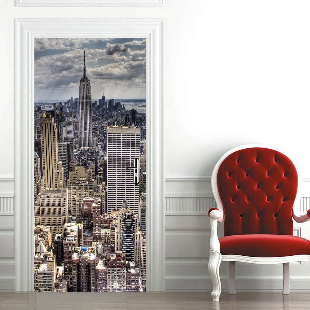 Papier peint porte trompe l'oeil pour une ambiance loft de New York