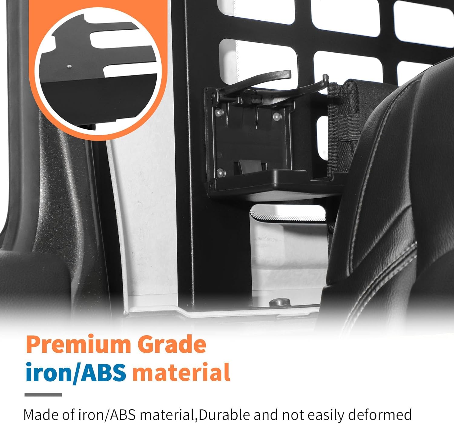 JeCar Trunk Side Window Molle Storage Organizer Metal Racks for 2018-2025 Jeep Wrangler JL, 2PCS