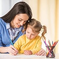 Vista 4 de ArtCreativity Lápices multicolores, paquete de 24 lápices de colores preafilados para niños y adultos, ideales para proyectos de arte escolares