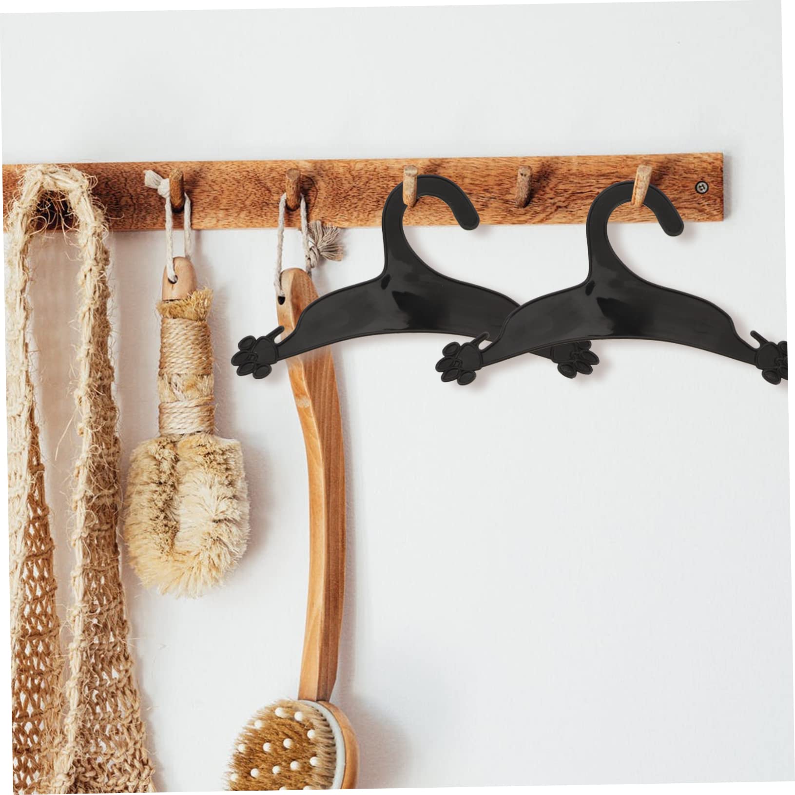 GALPADA 10pcs Pet Supply Dog Clothes Hanging Rack Dog Coats Pet Hangers for Dog Clothes Medium Dog Drying Coats-Dog Dachshund Dog Accessories Small Hangers for Dog Clothes Plastic Black