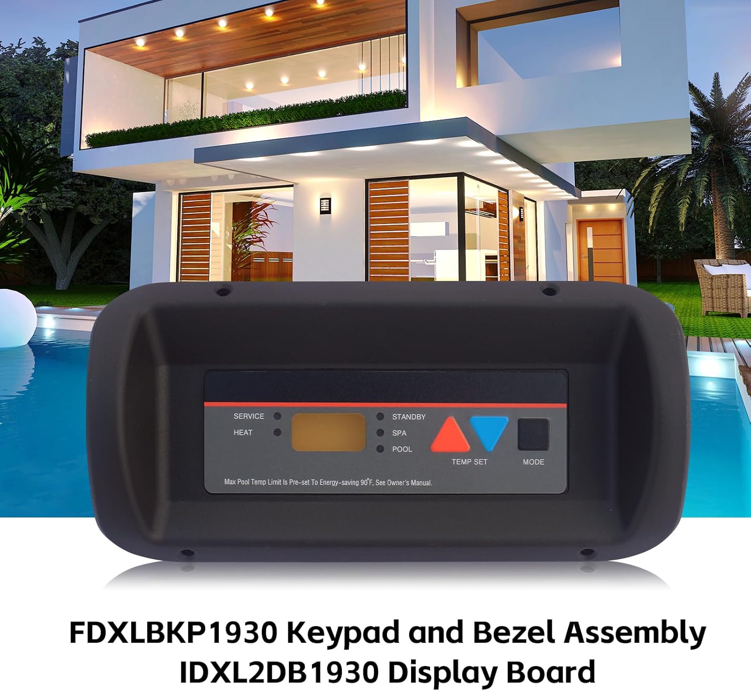 Upgraded FDXLBKP1930 Bezel and Keypad Assembly - Fit for Hayward Universal H-Series Low NOX Pool Heater H150FDN H200FDN H250FDN H300FDN H350FDN H400FDN H150FDP H200FDP H250FDP H300FDP H350FDP H400FDP.