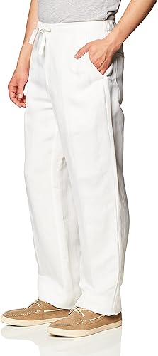 Miniatura 2 de Cubavera Pantalones de mezcla de lino con cordón para hombre (talla S - 5X grande y alto)