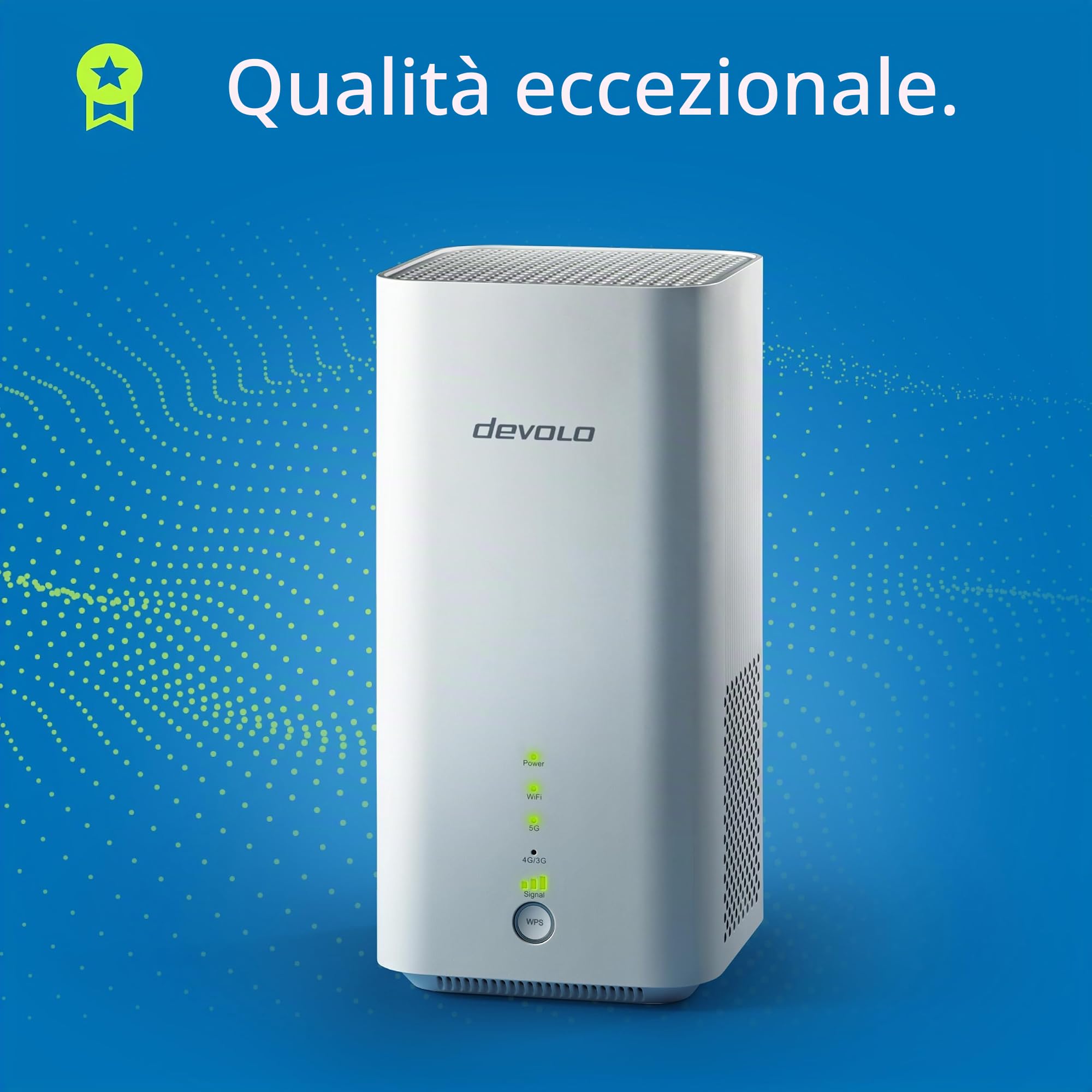 devolo WiFi 6 Router 3600 5G LTE, router cellulare, Internet mobile a casa e in viaggio, fino a 3.600 Mbps, 2 porte LAN Gigabit, bianco