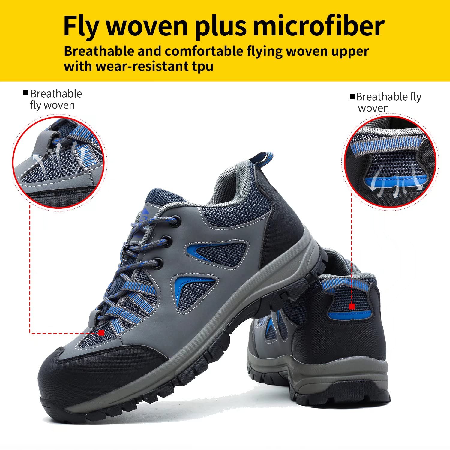 Buty ochronne dla mężczyzn kobiet stalowy nosek trampki lekkie oddychające buty robocze trenażer budowlany buty