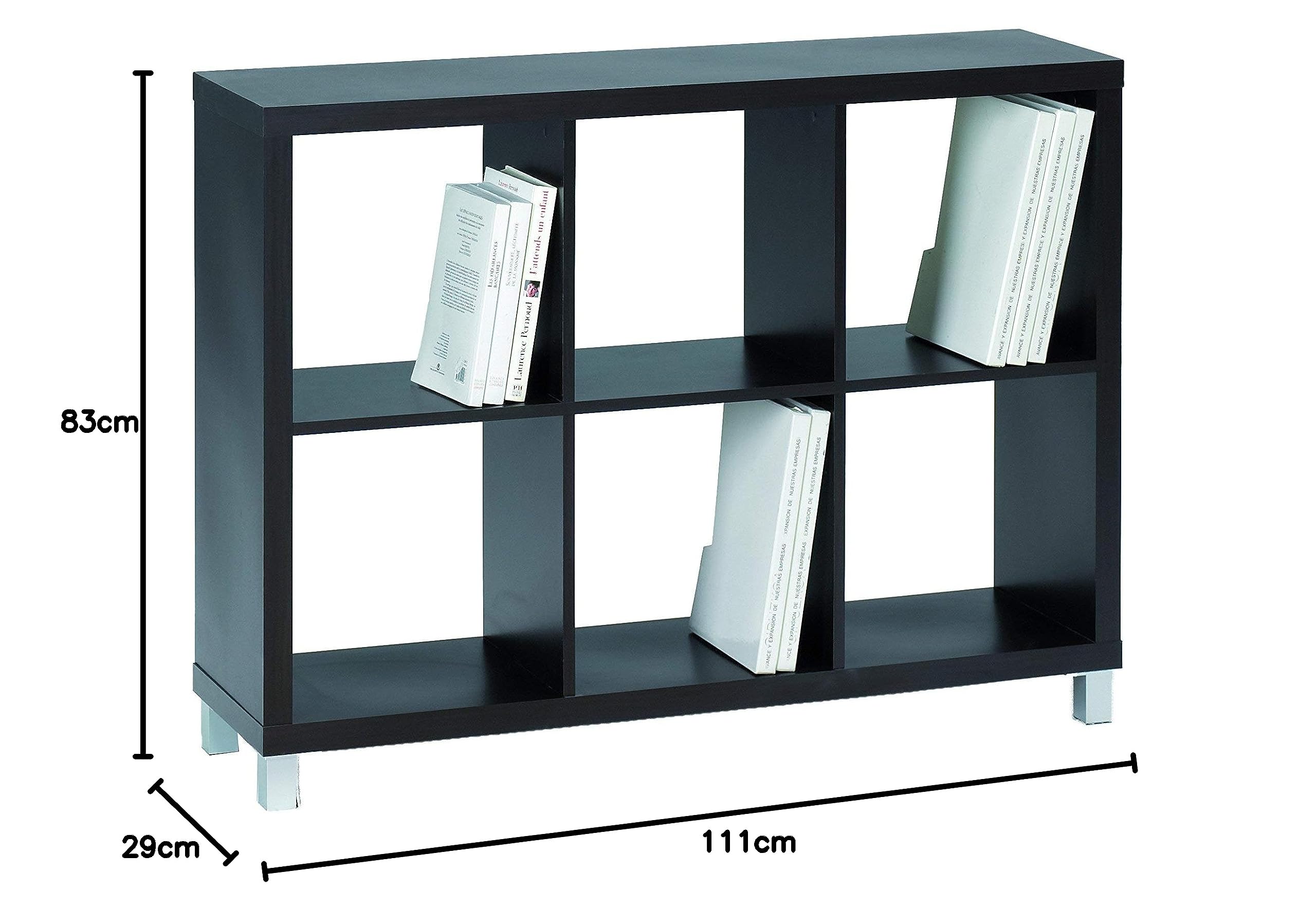Kit Closet 2020465032 - estantería kubox 6 huecos, negro, 83 x 111 x 29