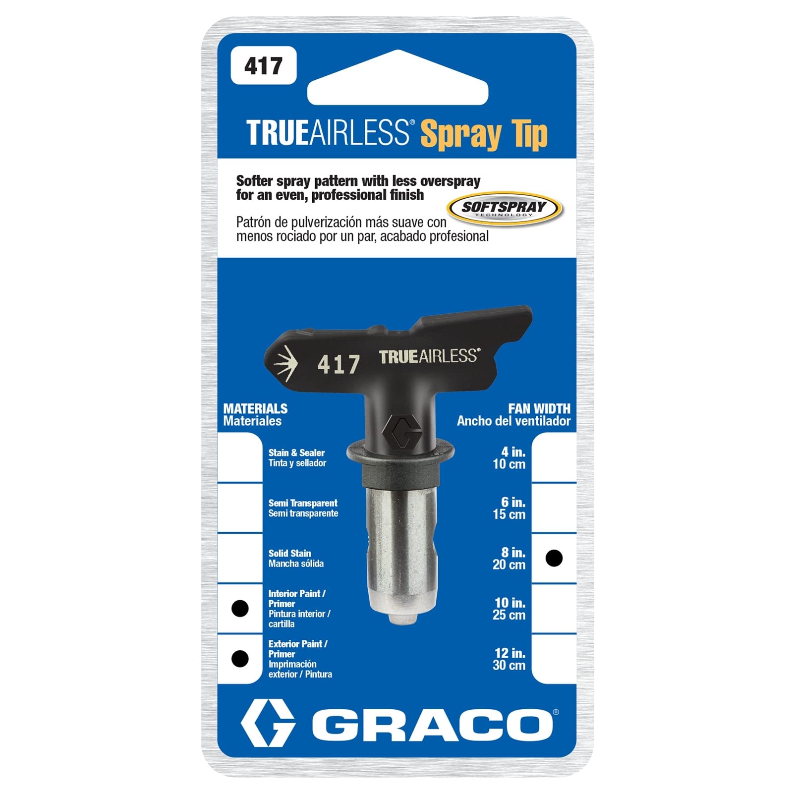 Graco TRA417 Buse de pulvérisation TrueAirless 417 - pour Magnum A45, A60, A80, A100, ProS19, ProS21