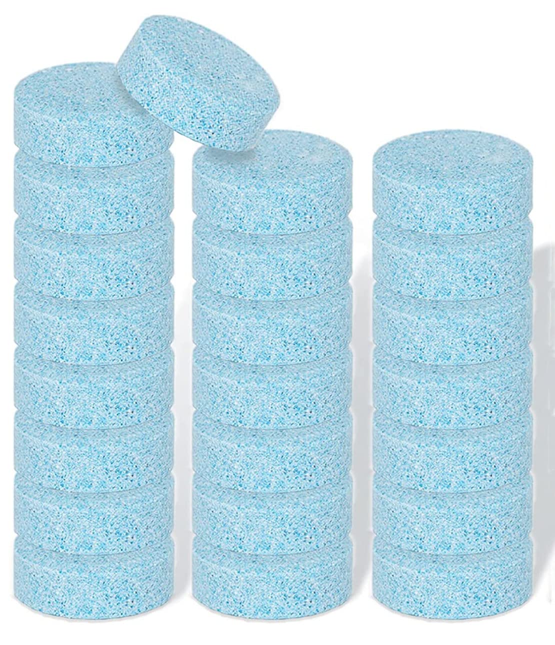 Spatlus 30 Pieces Car Windshield Glass Concentrated Washer Tablets Windshield Washer Fluid Solid Car Effervescent Tablets Glass Solid Wiper Cleaning Tablets (Set of 30)-image-6