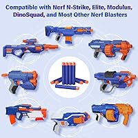 Vista 4 de Amosting, Dardos de Relleno, 100 Balas Ammo, Paquete para Nerf N Strike Serie Elite, Color Azul.