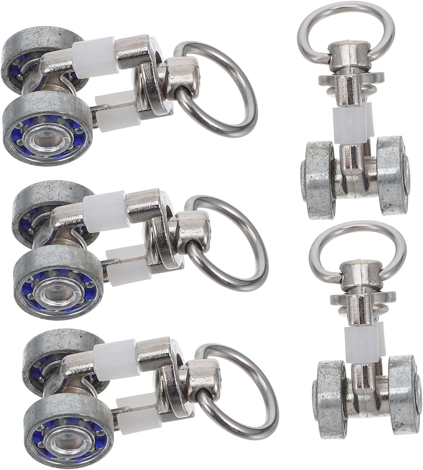 Curtain pulley, 5Pcs Metal Curtain Track Rollers Smooth for Home and Office Curtains