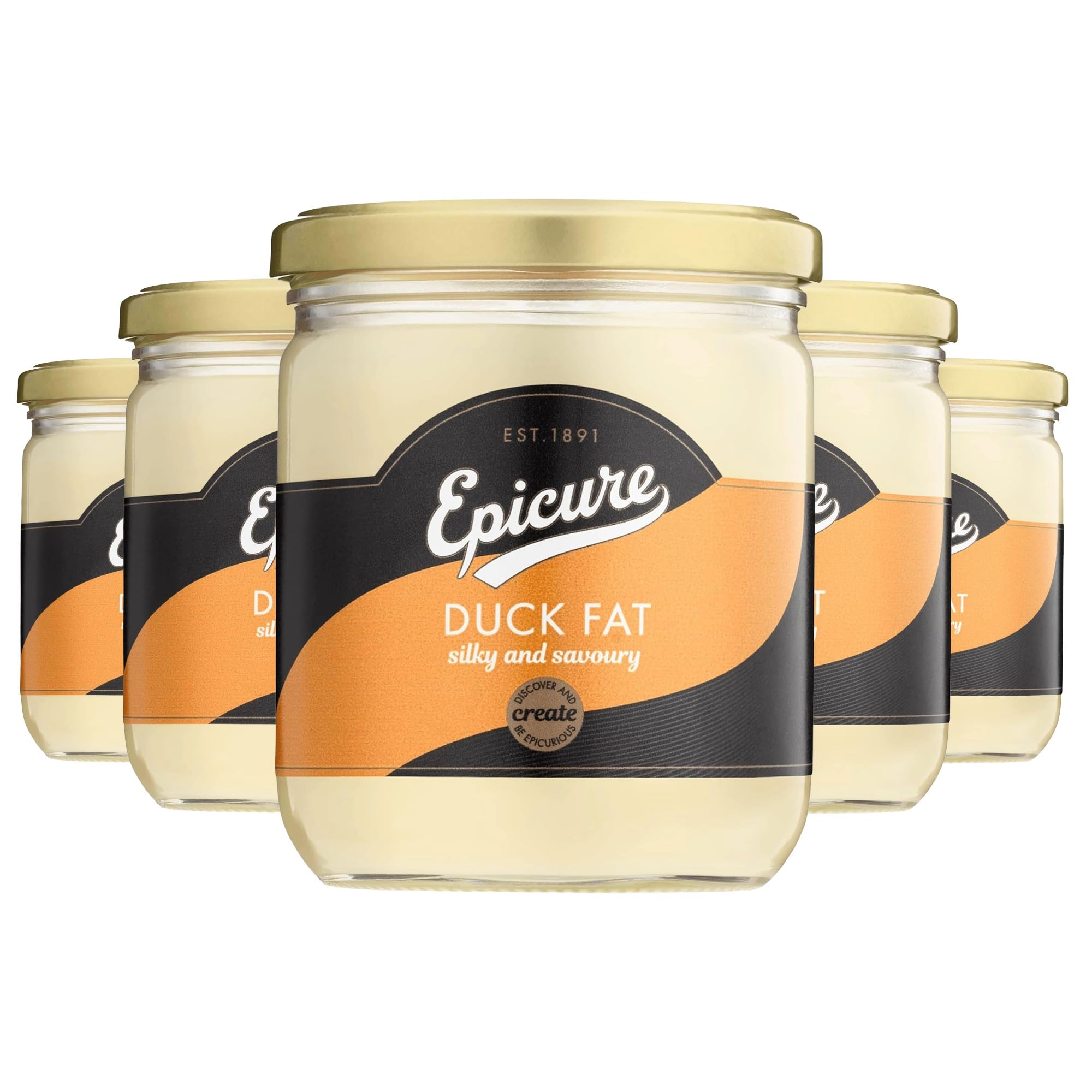 Epicure 100% Pure Duck Fat, Premium Cooking Staple for Flavourful Wholesome Cuisine, 320 g (Pack of 6)