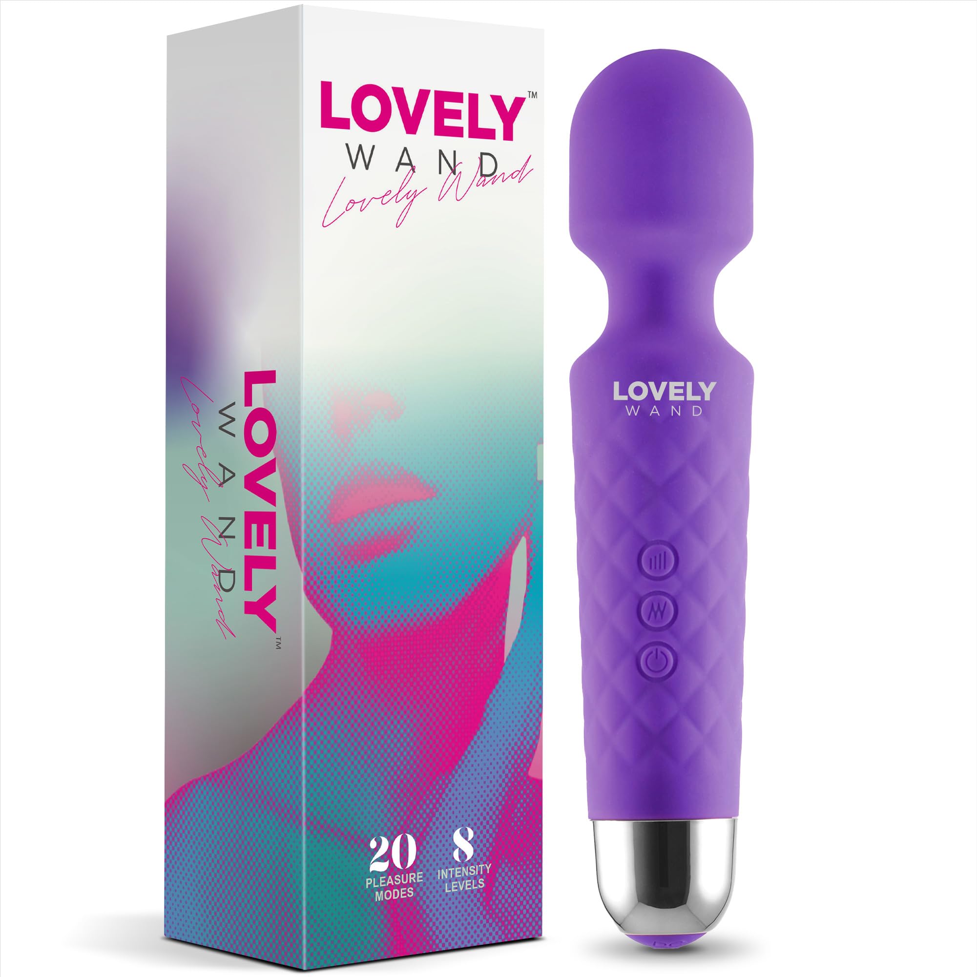 Lovely Wand Masseur Personnel Sans Fil - 20 Modes de Vibration et 8  Vitesses Pour Détendre Tout le Corps et Apaiser les Tensions Musculaires