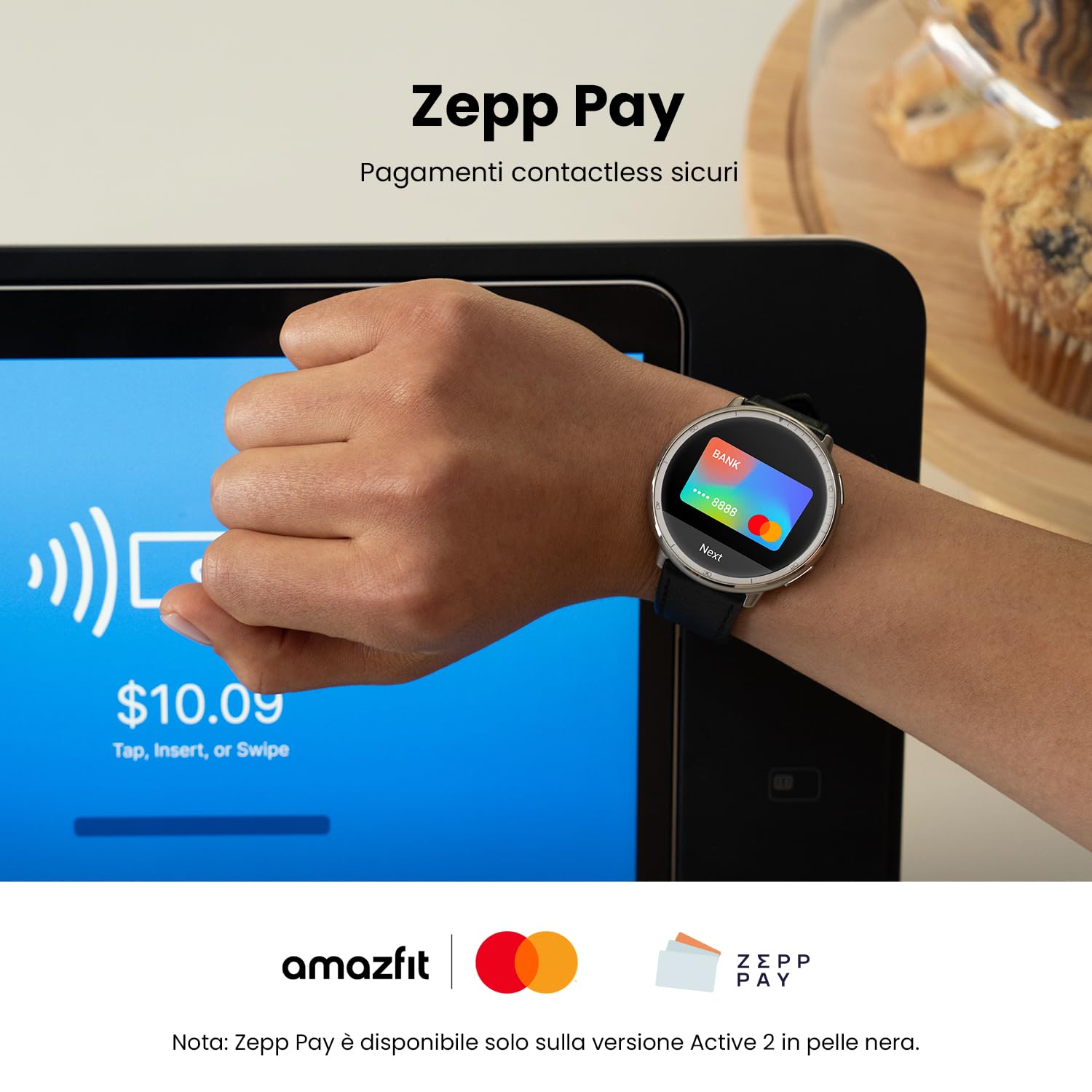 Amazfit Active 2 Smart Watch 44mm, Pagamento NFC, AI, Controllo Vocale, GPS e Mappe Gratuite, Batteria da 10 Giorni, 160+ Modalità Sportive, Resistente all'Acqua 5 ATM per Android e iPhone