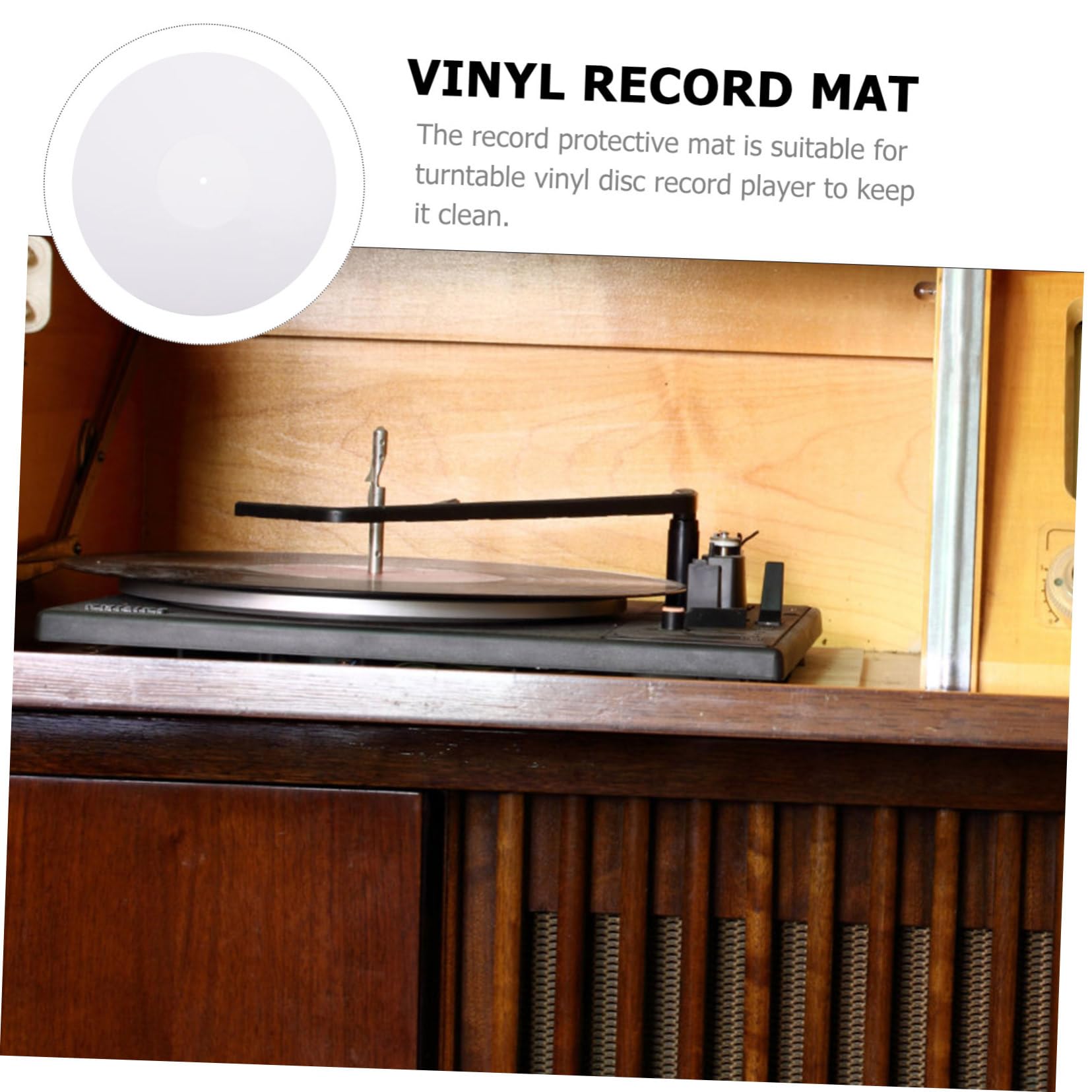 Mipcase 1pezzi Tappetino per Giradischi in Acrilico la Registrazione e Riduce le Vibrazioni per Dischi Audio Domestici per Dischi in Vinile Pratico