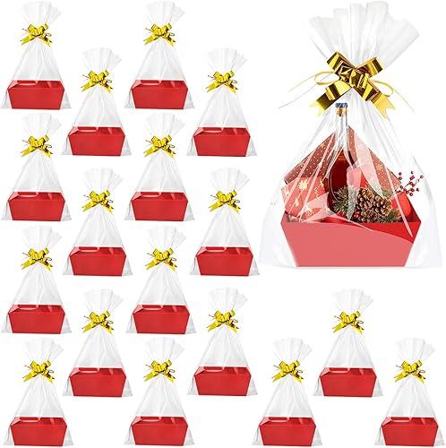 Fainne El kit de 54 canastas para regalos incluye 18 canastas de regalo vacías a granel, cesta de almacenamiento de alimentos de 9.8 x 8.5 x 3.5