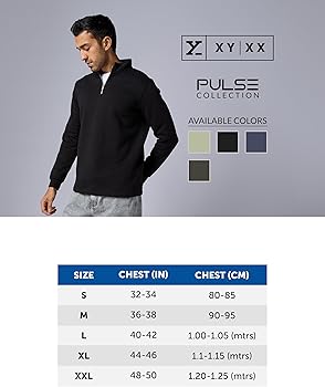 мXL Buy XYXX Mens Cotton Rich Half Zip-up Jacket, Relaxed fit, Solid