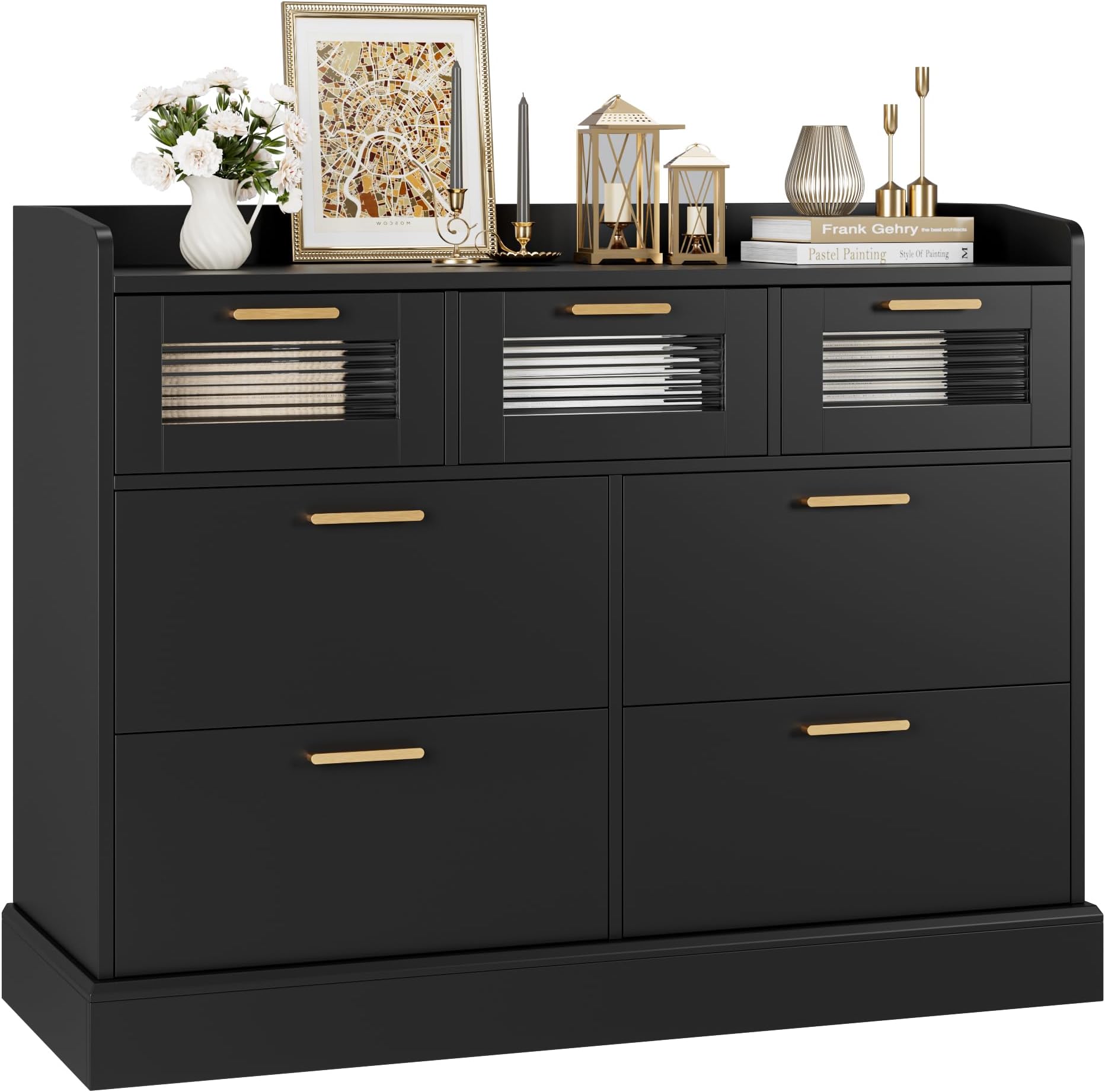 fitted lace wedding dress Mid Century Basset 6 Drawer Dresser – Atomic Furnishing & Design main image 1