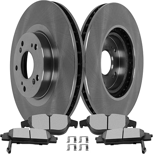 Miniatura 980 de Kits de frenos y rotores, rotores de freno SCITOO y 8 pastillas de cerámica para 08-12 para Chrysler Town & Country, 08-12 para Dodge Grand Caravan