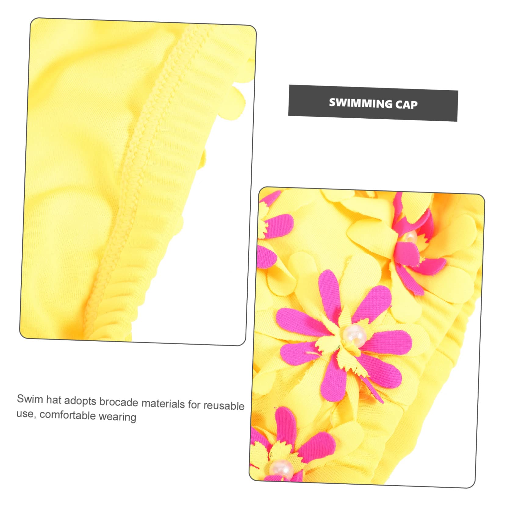 Sosoport Lot De 3 Bonnets De Bain À Fleurs Confortables Et Faciles À Porter pour Protéger Les Cheveux des Femmes