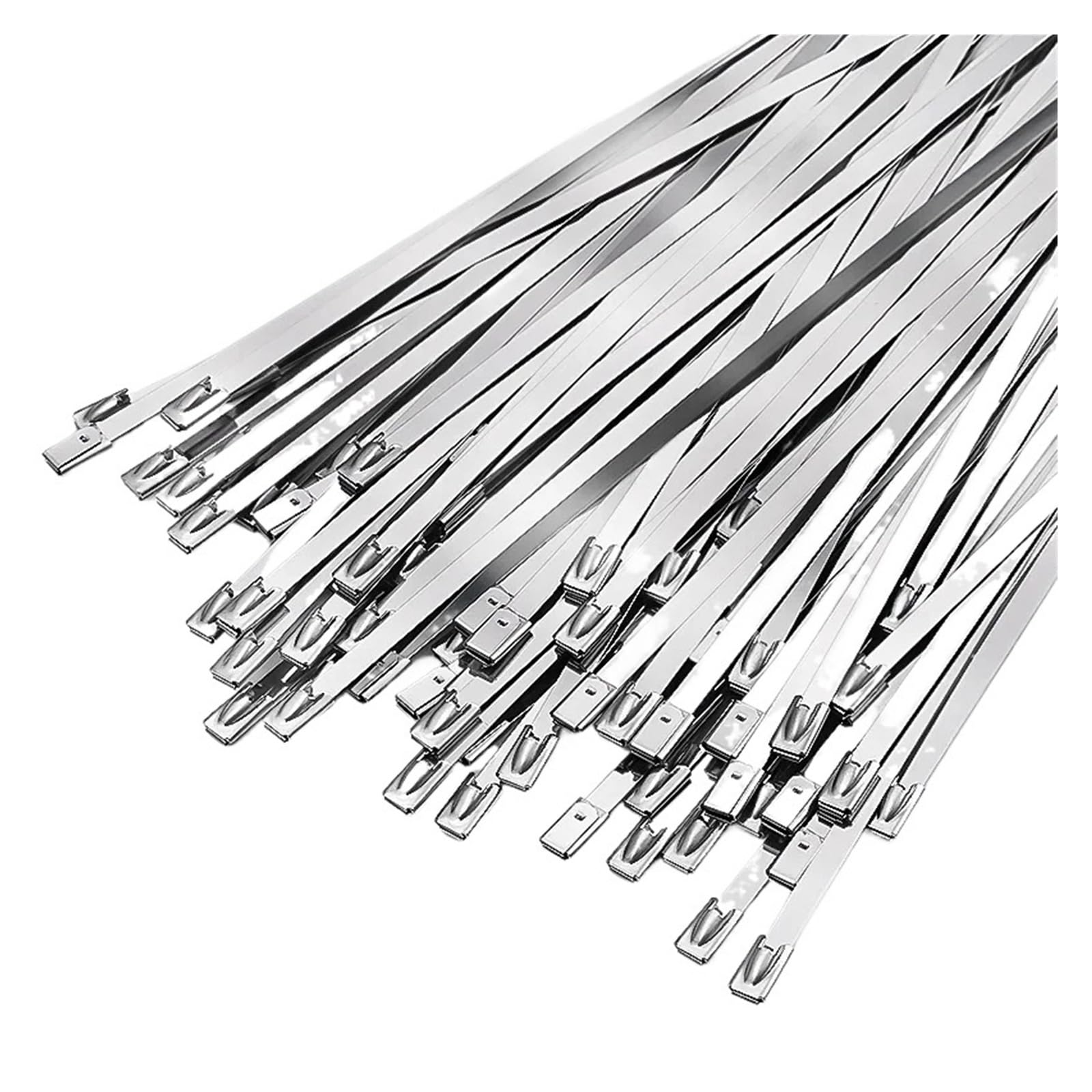 Bdayek 4.6X150mm Cable Ties 60/20Pcs Stainless Steel Cable Ties Reusable Self-Sealing Fastening Rings Metal Zip Cables Tie Organizer Hardware Accessories(,20Pcs)
