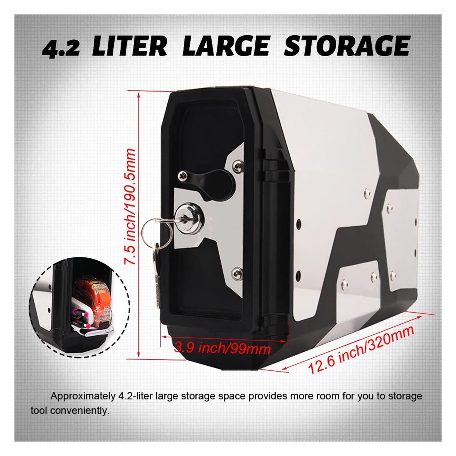 Mochila para Motocicleta para R1300GS para R1250GS LC para R1200GS R 1200 GS R 1250 GS F750GS F850GS Aventura Caja Herramientas 4.2 L Accesorios Caja Herramientas Bolsa de Moto
