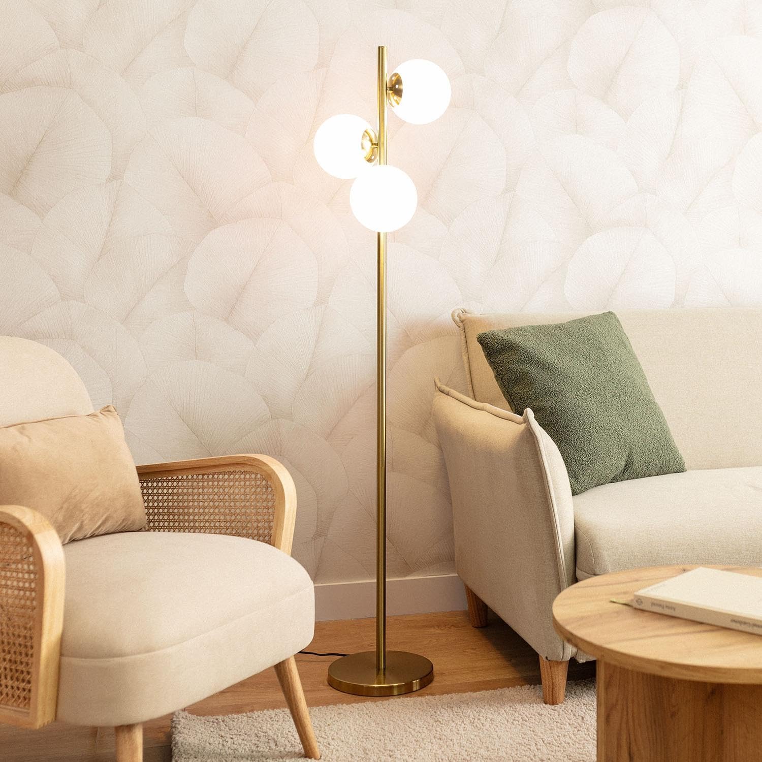 LEDKIA LIGHTING - Glas Hanglamp Dolly | Uniek Design | E27 Lamp Compatibel | Voor Vintage Stijl Ruimtes | Geschikt voor Woonkamer, Eetkamer, Kantoor, Meerkleurig, Metaal