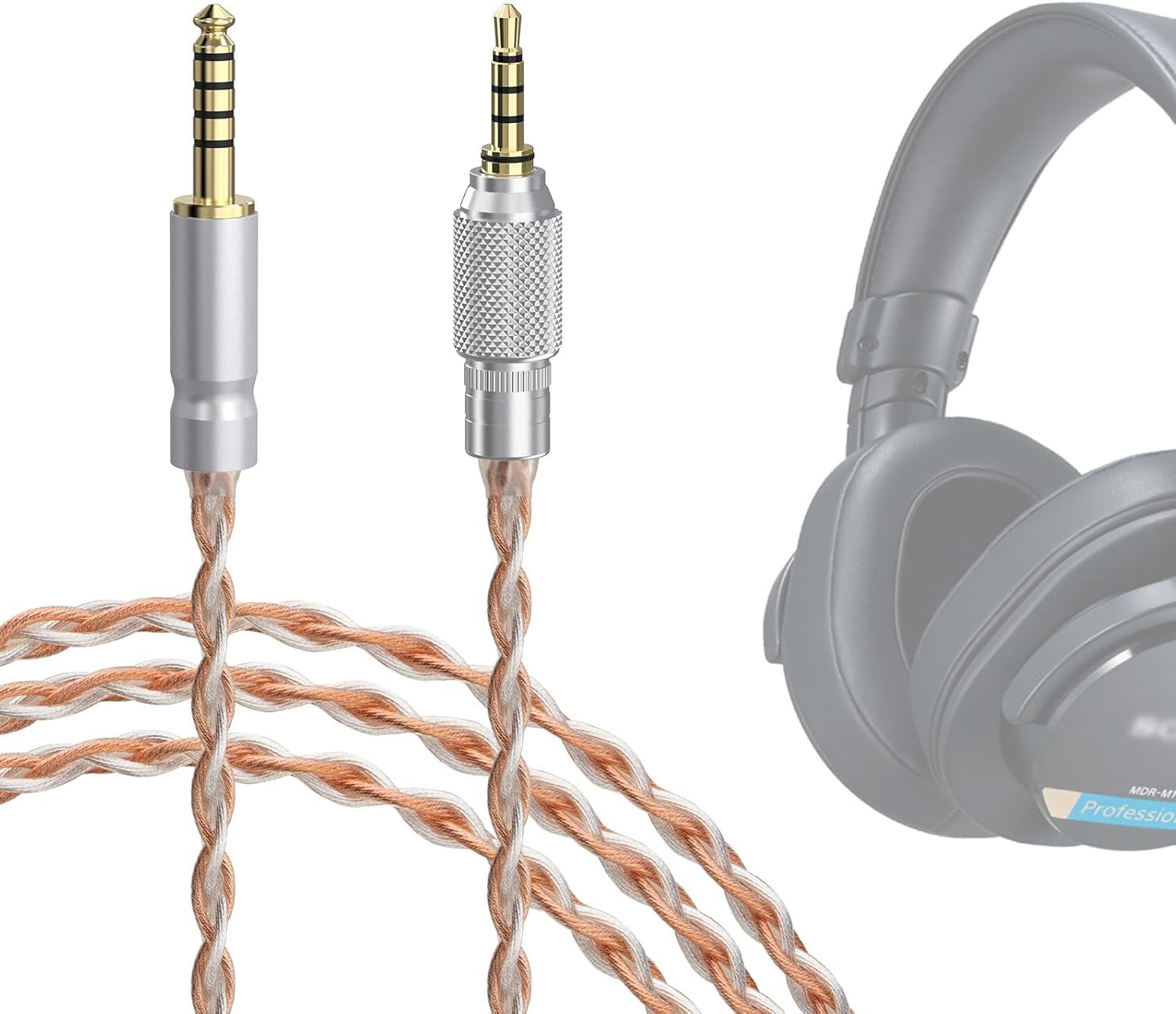 Amazon | Geekria Apollo シルバーメッキ アップグレード 4.4mm から 3.5mm オーディオ ケーブル、ソニー ...