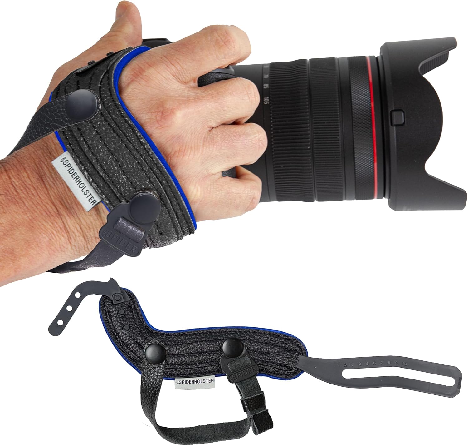 SPIDER HOLSTER  SpiderPro Camera Hand Strap v2 with Snap Assembly and Optional Wrist Strap  DSLR and Mirrorless Compatible