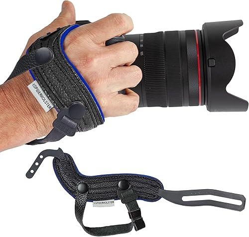SPIDER HOLSTER Correa de mano para cámara SpiderPro v2 con montaje a presión y correa de muñeca opcional, compatible con DSLR y sin espejo