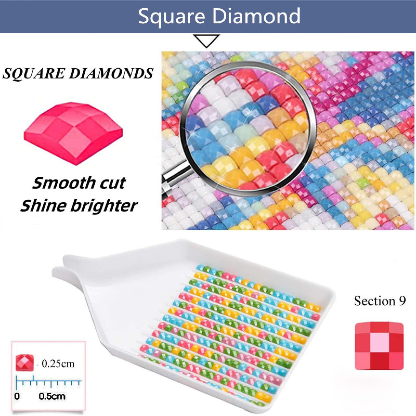 Kinooge 5D Diamond Painting Kit Complet Femme poisson rouge Peinture Diamant, loisirs Créatifs Adultes DIY Art du Diamant Peinture, Cristal Débutant Art Set pour Décor Murale Maison 30x40cm F-494