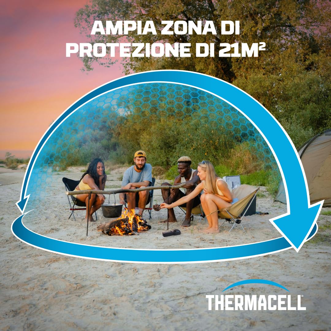 Thermacell Repellente Antizanzare Portatile – Zona di Protezione 21 m², Senza DEET, Nero