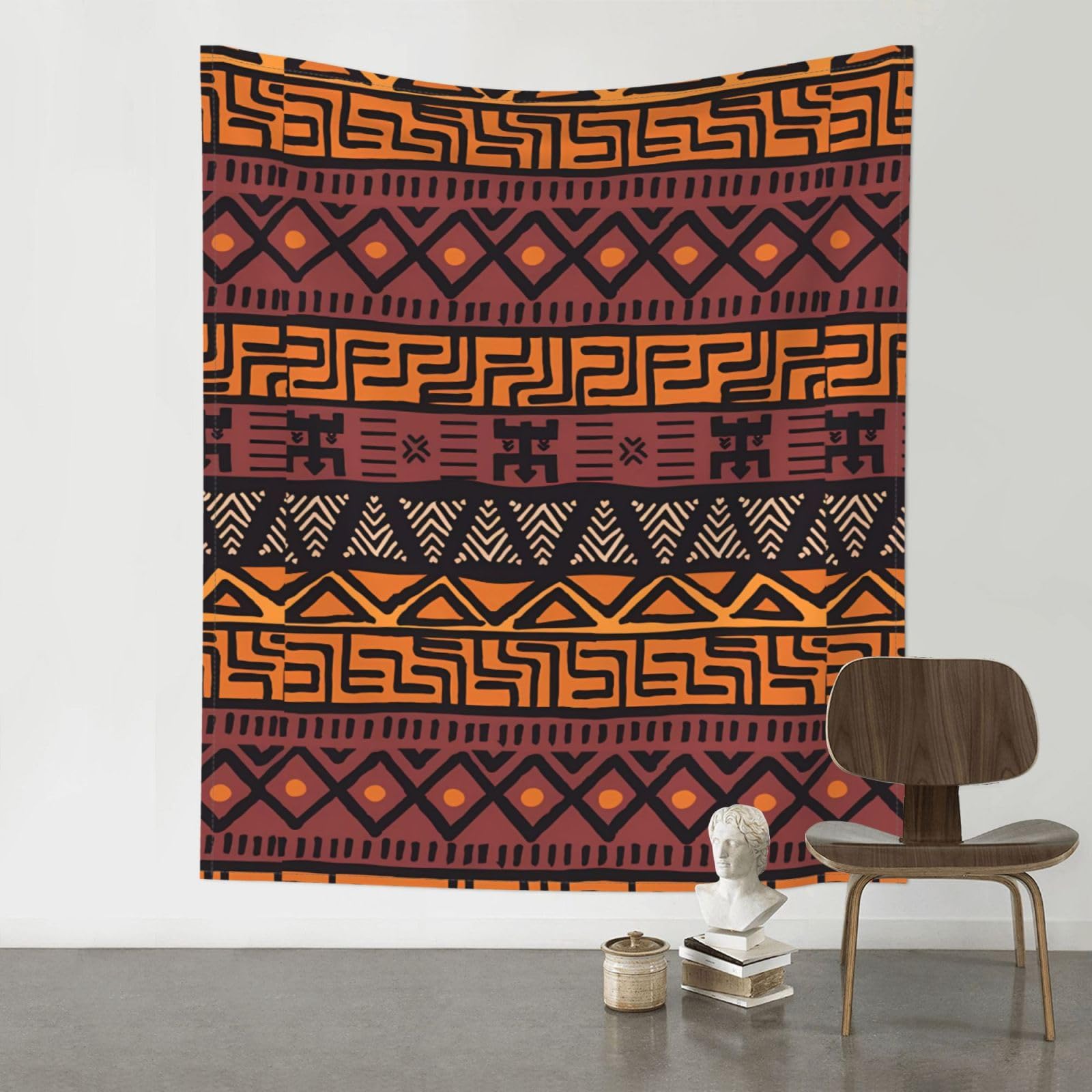 YYHWHJDE African Mud Cloth Tribal Prints 60x51in Wall Tapestry – High-Grade Polyester Throw for Dorm, Beach & Home Decor