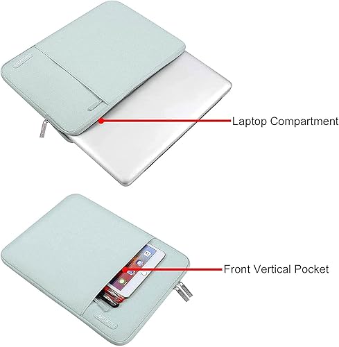 Vista 57 de MOSISO Funda vertical de poliéster con bolsillo para laptop de 15 pulgadas, para MacBook Air 15 M4 A3241, M3 A3114 y M2 A2941 de 2025, 2024 y 2023