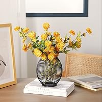 Vista 2 de OLEEK Portavelas pequeños para exteriores para patio, portavelas de pilar, portavelas de alambre negro para centro de mesa, velas decorativas