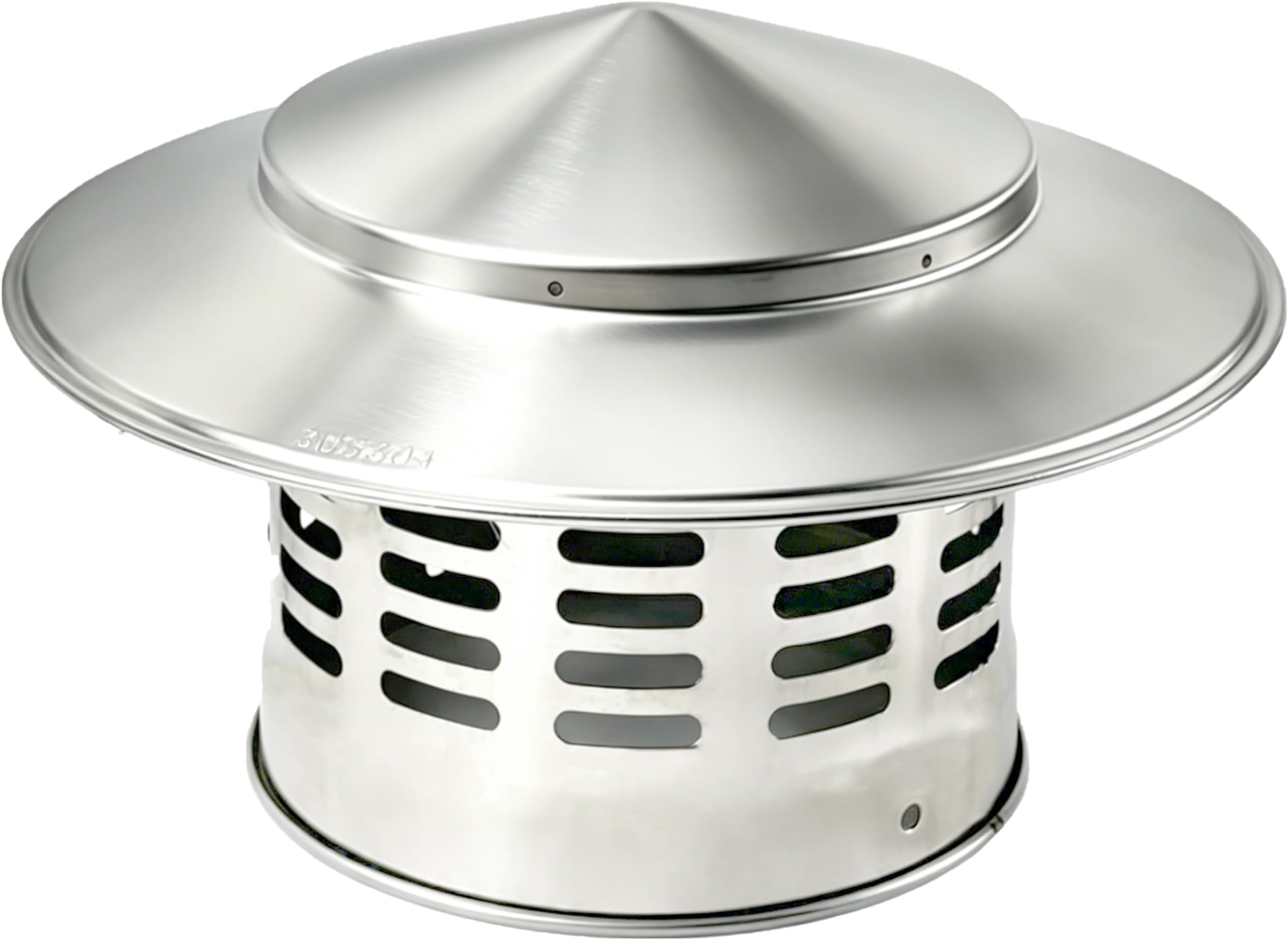 3 Inch Stainless Steel Chimney Cap Heavy Duty Stove Pipe Cap with Mesh Screen for Wood Stove, Tapered Roof Flue Vent Cover - Outdoor Fireplace Protection