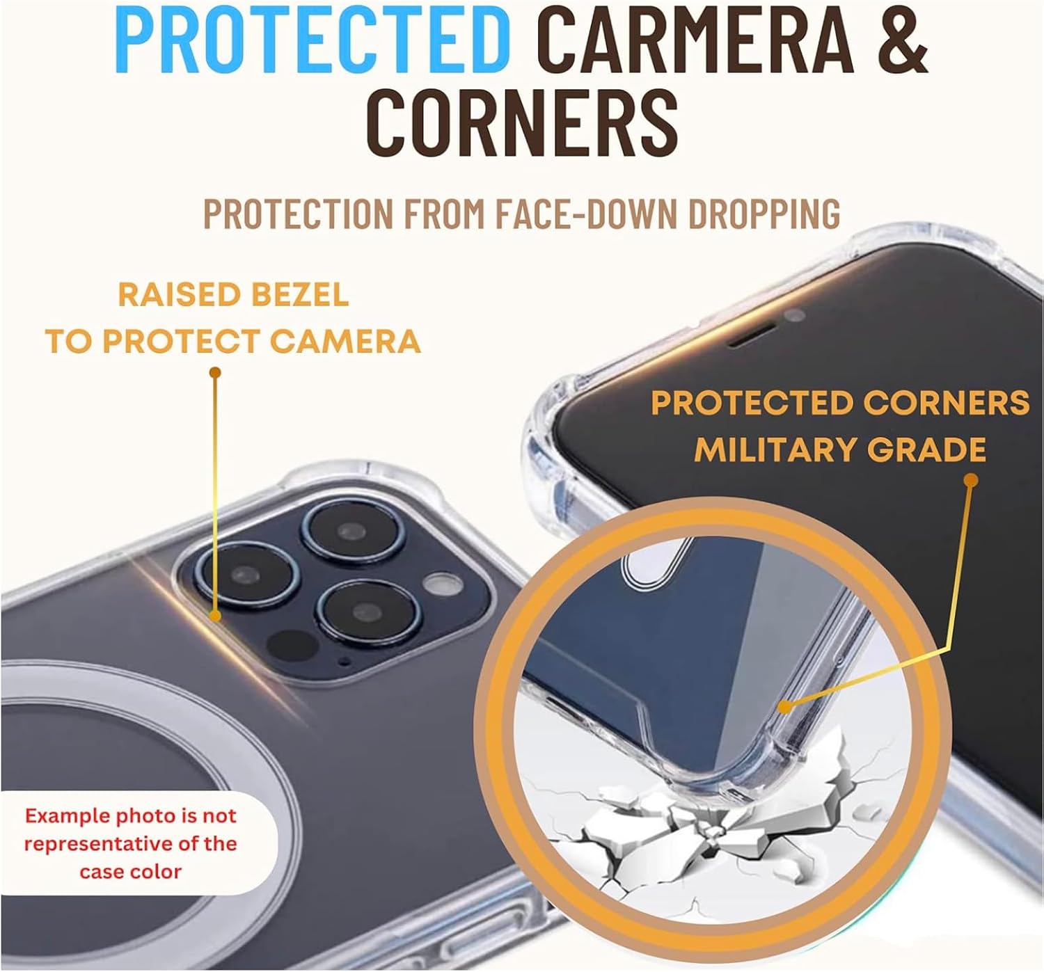 Aporia - Compatible with MagSafe Clear Case with Hooks and Crossbody Shoulder Strap Chain | Wireless Charging + Luxury Design | 120cm 47.25 inches (iPhone 17 Pro Max)