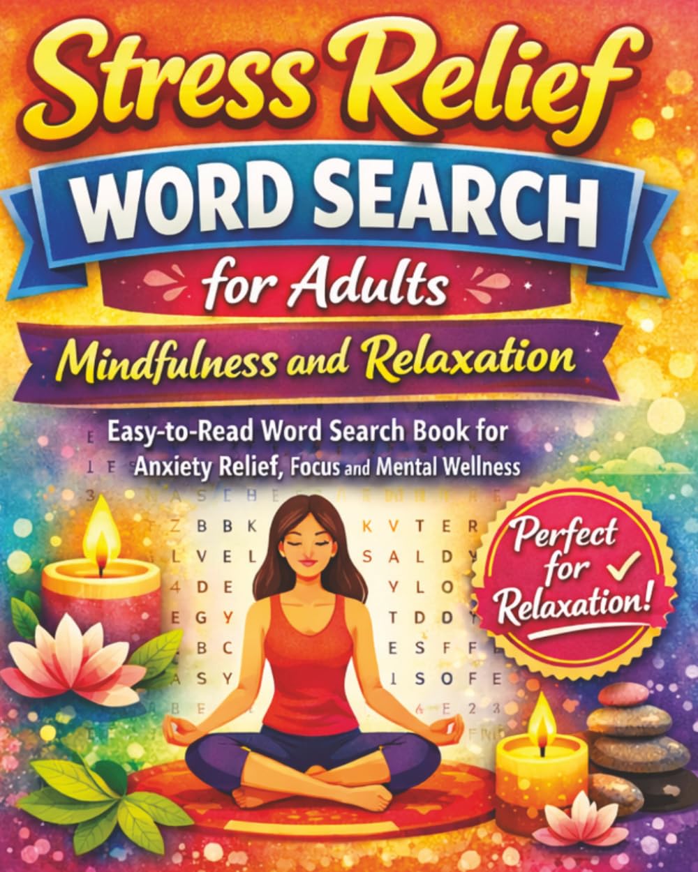 Stress Relief Word Search for Adults: Mindfulness and Relaxation: Easy-to-Read Word Search Book for Anxiety Relief, Focus and Mental Wellness