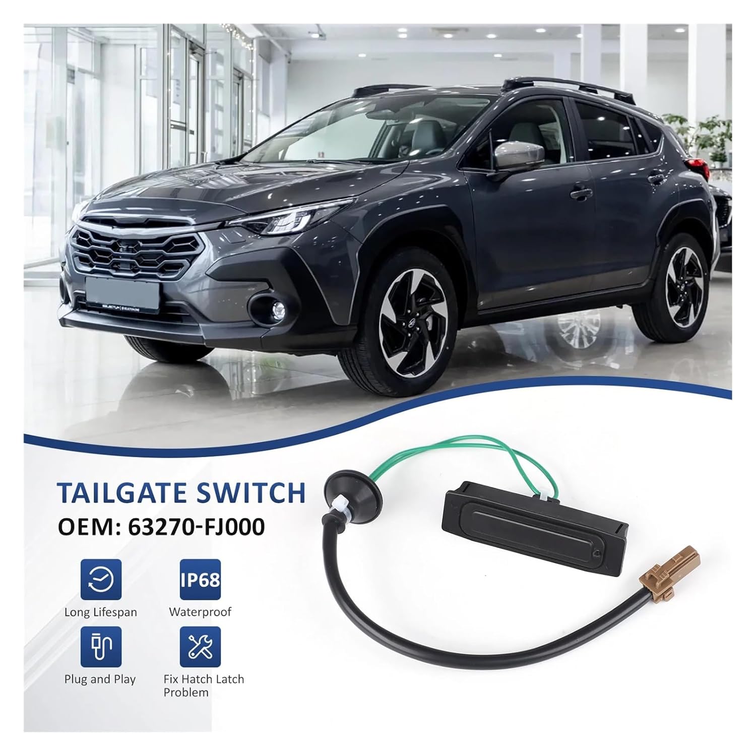 63270FJ000 63270FG001 Trunk Button Tailgate Handle Release Switch for 2012 2013 2014 2015 2016 2017 Compatible with Subaru Impreza Crosstrek