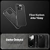 Fiber Carbon Material Back Section for Minesk iPhone 16 Pro Max Strong Shock Absorbing Premium Silicone Case with Metal Lens Frame and Metal Keys, Non-Yellowing and Scratchable (Desert Titanium, 16 Pro Max)