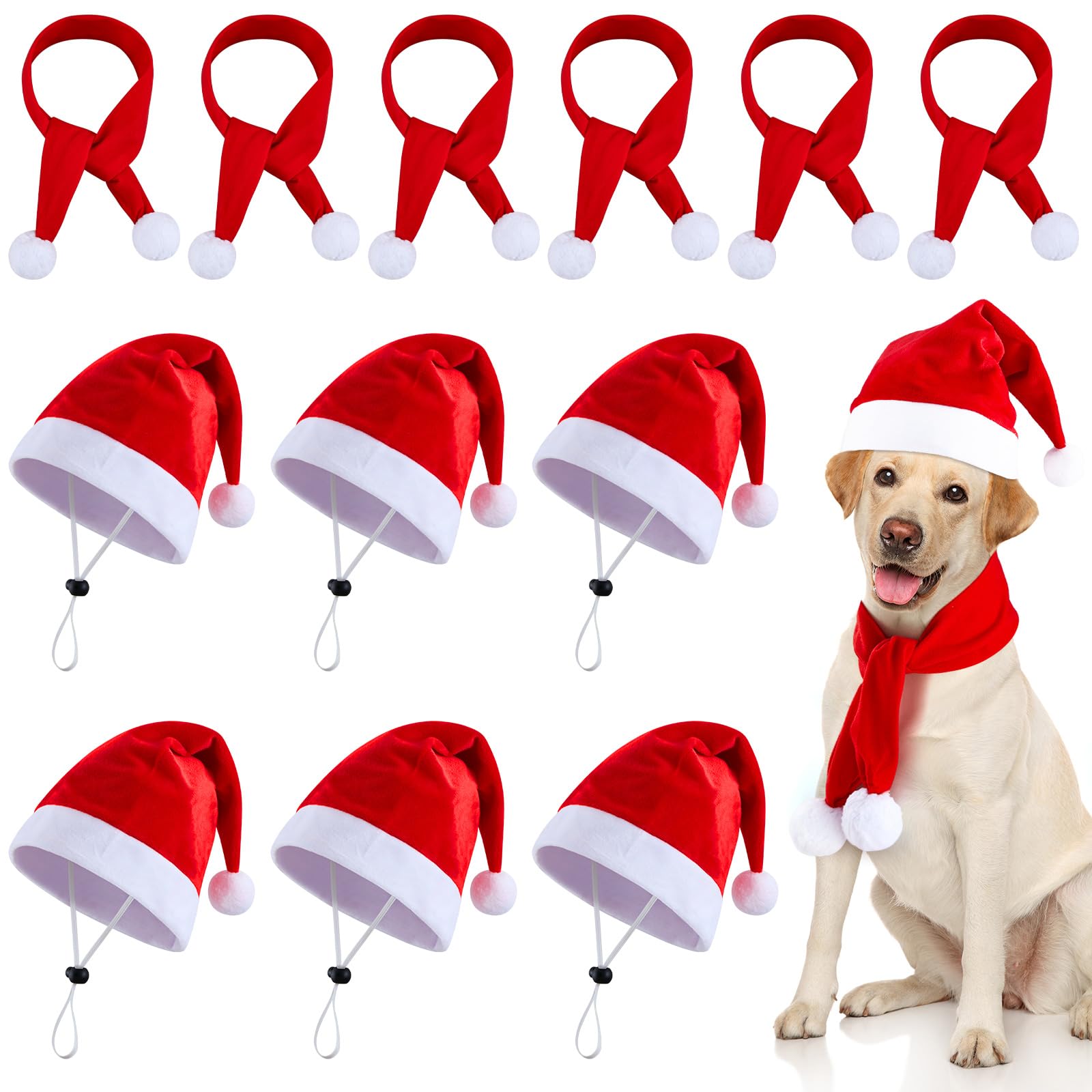 Mini bonnet de Noël pour poule ajustable pour chat lapin et canard taille L